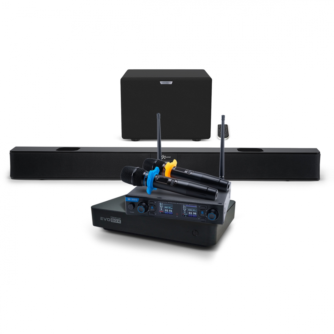 Hi-End караоке-система EVOBOX Premium + EvoSoundBar (саундбар с караоке) в Истре