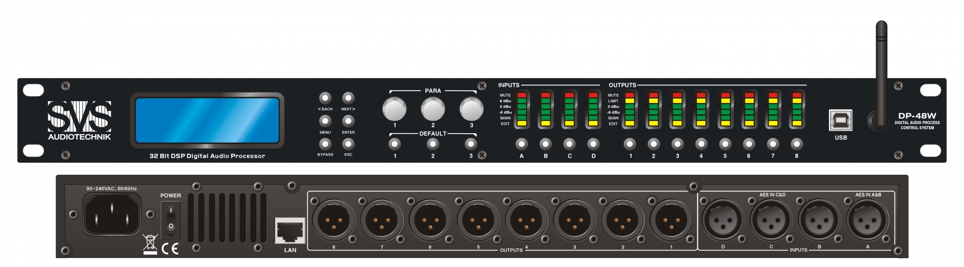 SVS Audiotechnik DP-48W Цифровой процессор: 4 входа 8 выходов в Истре
