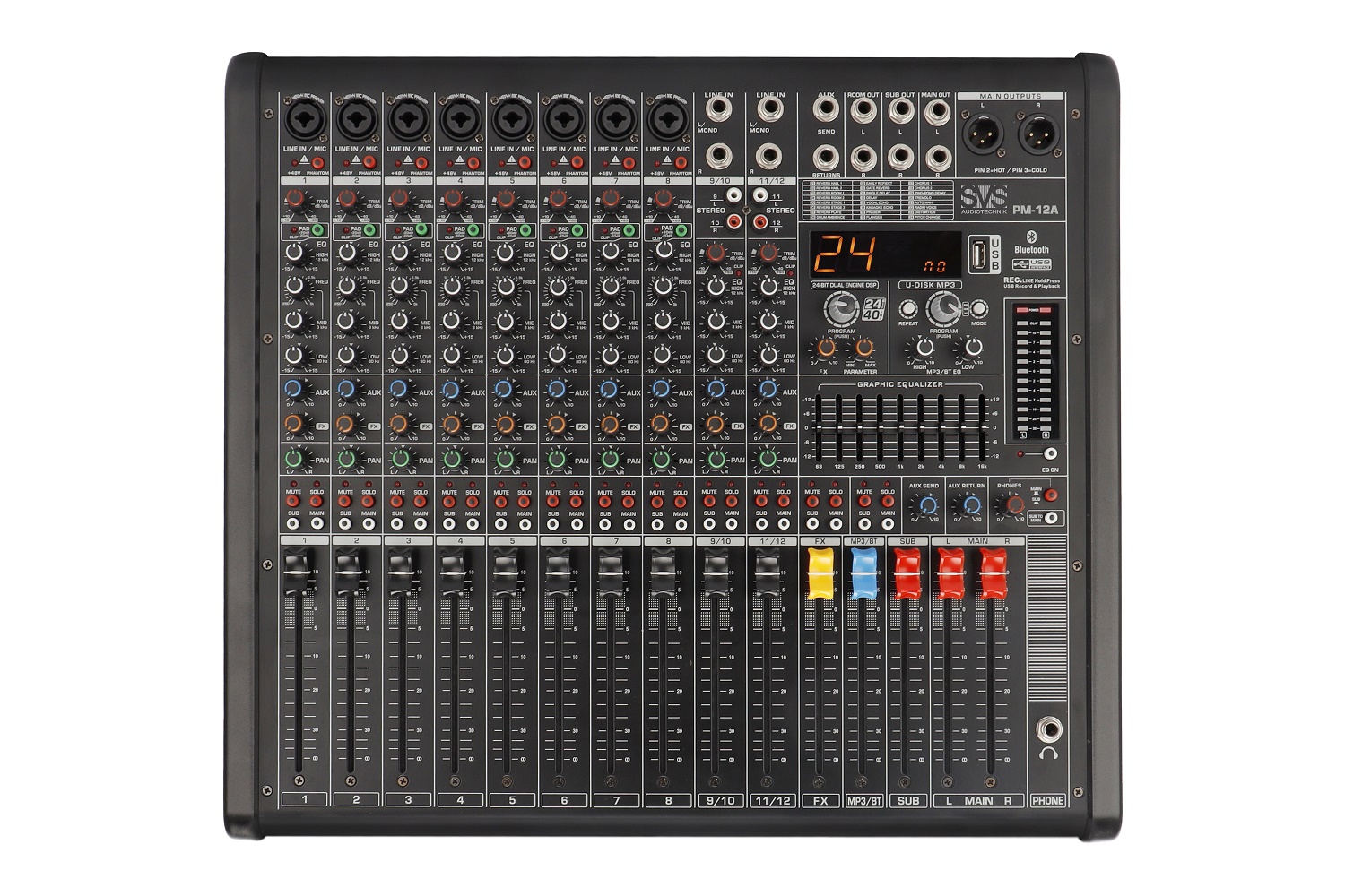 SVS Audiotechnik mixers PM-12A Активный аналоговый микшерный пульт, 12-канальный в Истре